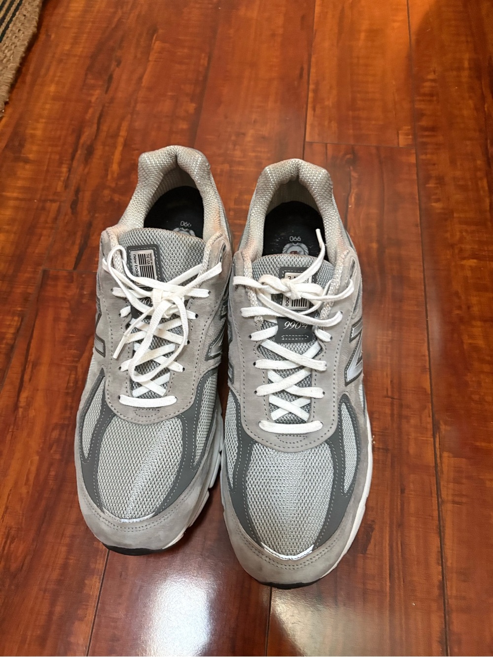 New Balance Gray and White Men's Athletic Sneakers